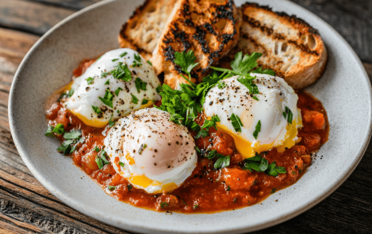 Poached Eggs in Spicy Tomato Sauce on Toast_ post 5