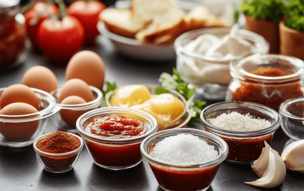 Poached Eggs in Spicy Tomato Sauce on Toast_ raw