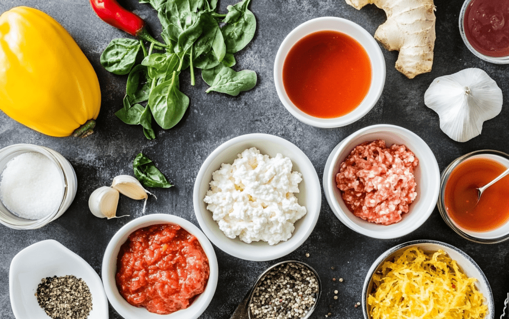 Turkey and Spinach Spaghetti Squash Bake_raw