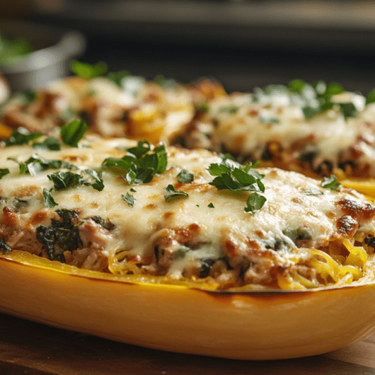 Turkey and Spinach Spaghetti Squash Bake_ done