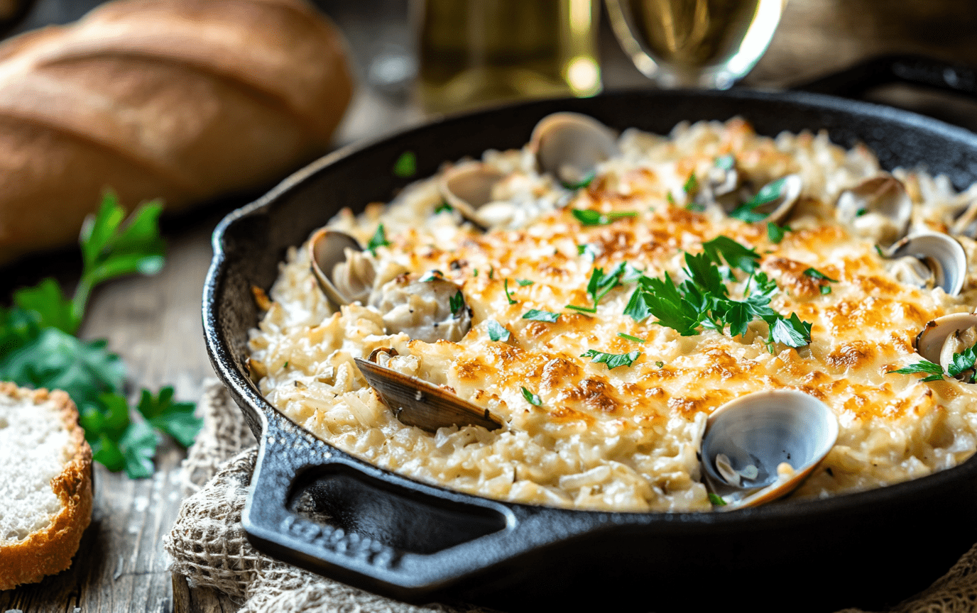 Best Italian Clam and Rice Casserole - SoyRice Kitchen