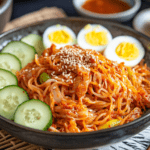 Cold Buckwheat Noodles with Kimchi and Eggs