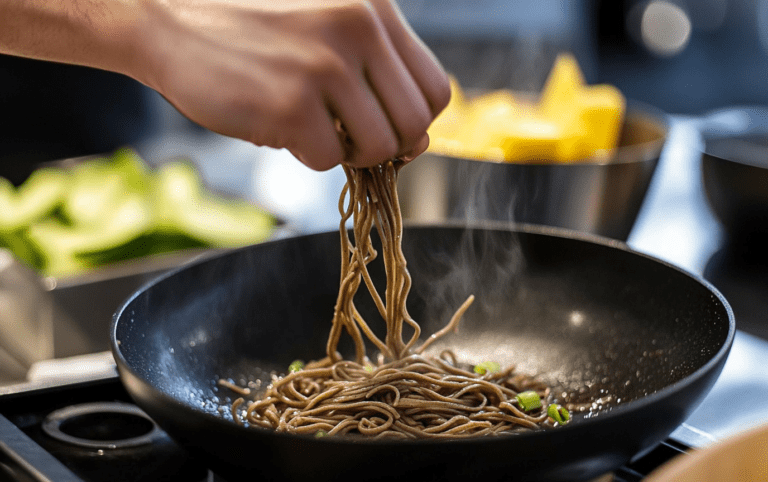 Chilled Soba Noodle Salad with Cucumber and Mango