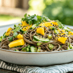 Chilled Soba Noodle Salad with Cucumber and Mango
