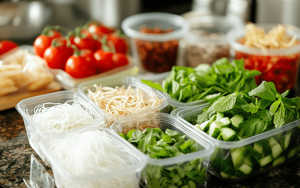 Thai Chicken and Shrimp Noodle Salad