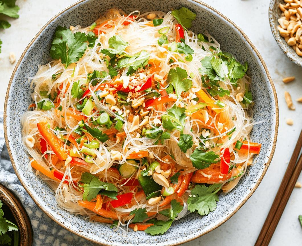 Bean Thread Noodles with Pickled Vegetables 3 Bean Thread Noodle Salad with Quick Pickles