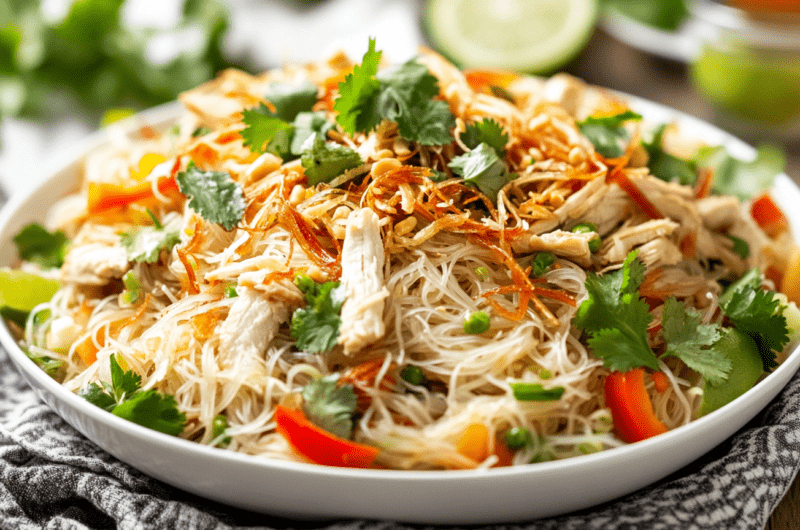 Chicken Vermicelli Salad with Lime Dressing 3 Chicken Vermicelli Salad with Lime Dressing