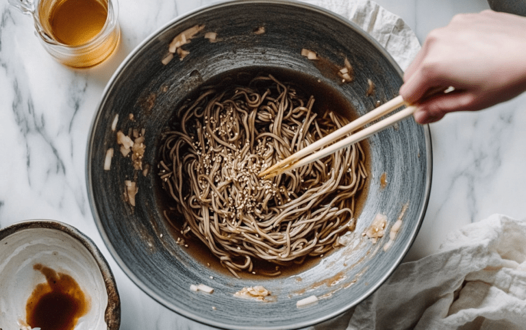 Tangy Sesame Soba Noodles with Cucumber Bok Choy and Mixed Greens Tangy Sesame Soba Noodles with Cucumber Bok Choy and Mixed Greens