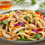 Udon Noodle Salad with Chicken and Peanut Dressing_done