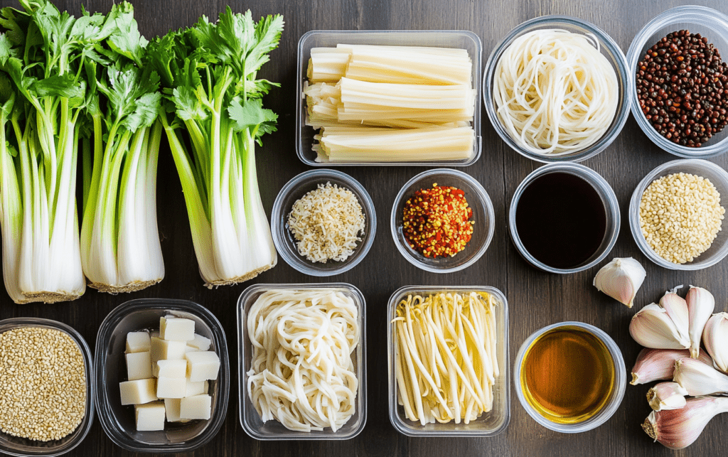 Udon Noodle Salad with Chicken and Peanut Dressing_raw