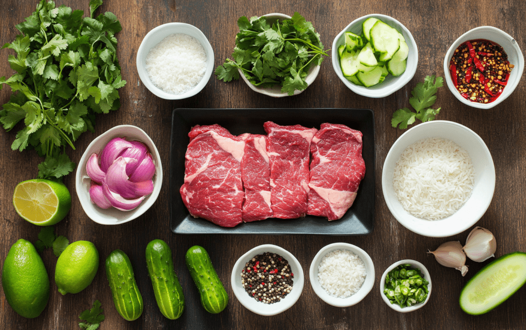 Thai Grilled Beef Salad raw