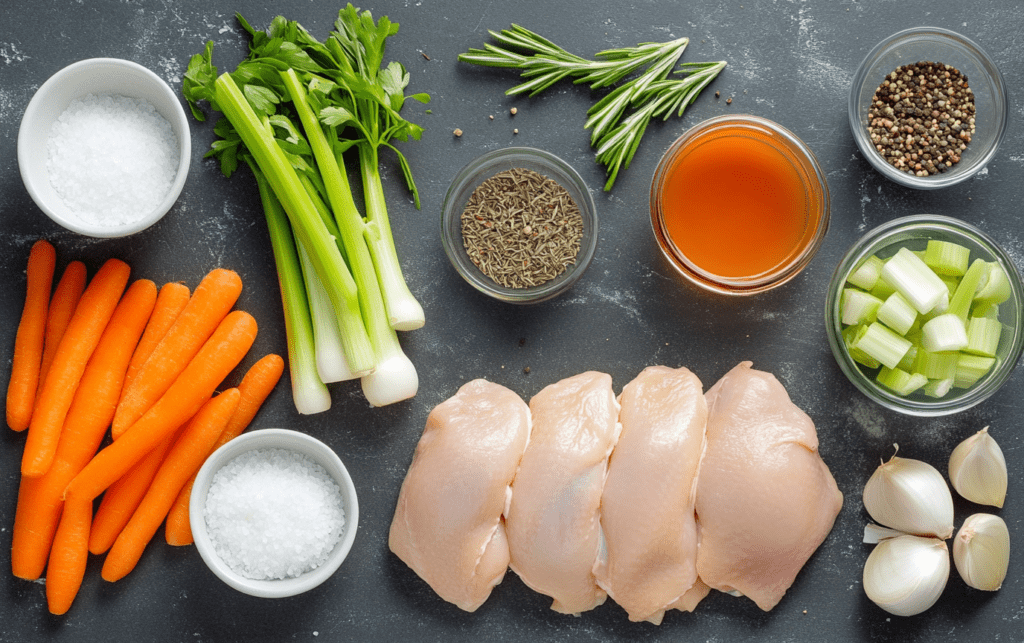 Quick Slow Cooker Chicken Noodle Soup 2 Slow Cooker Chicken Noodle Soup raw 1