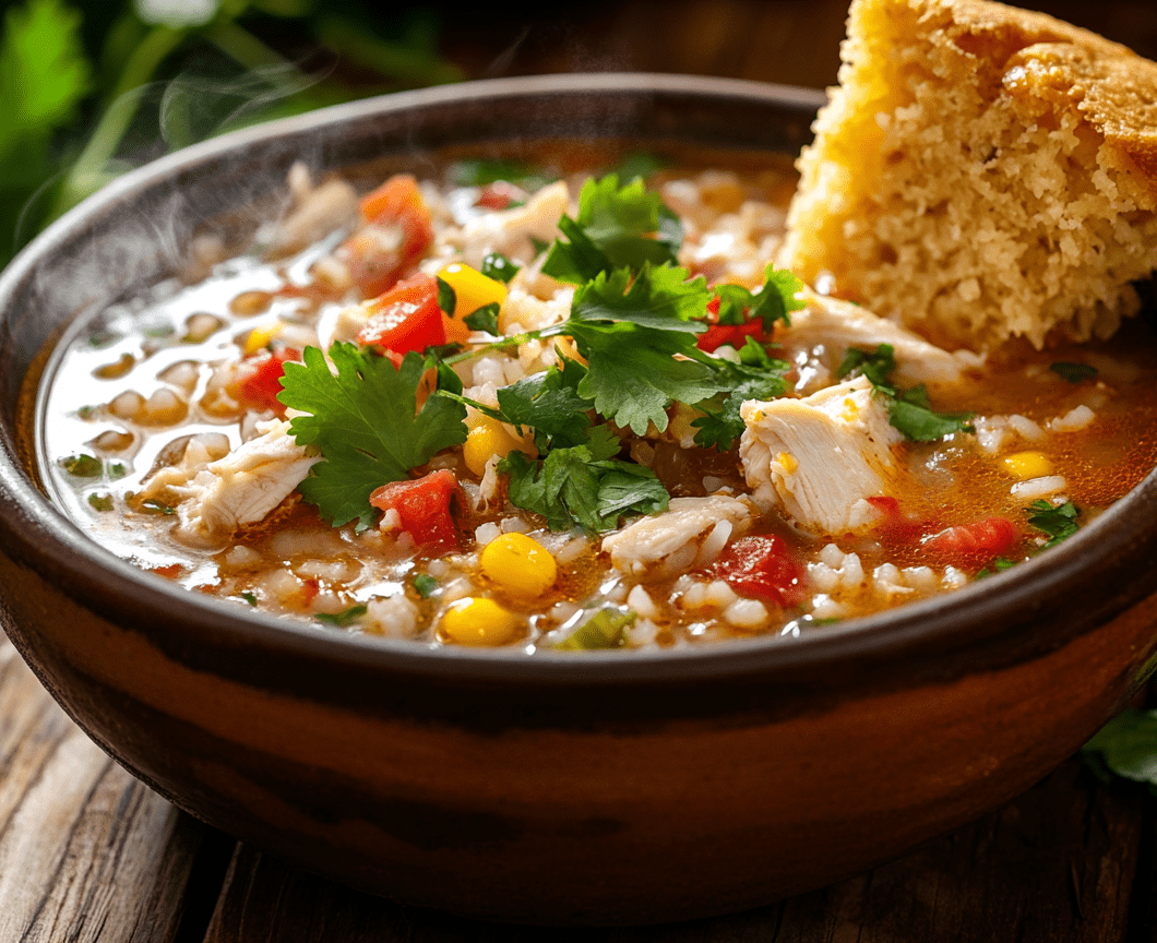 Spicy Cajun Chicken & Rice Soup