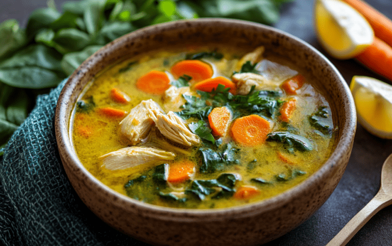 Lemon Turmeric Chicken Soup