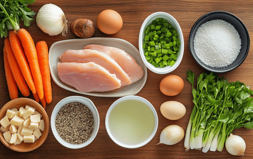 Easy Simple Chicken Noodle Soup 2 Simple Chicken Noodle Soup raw 1