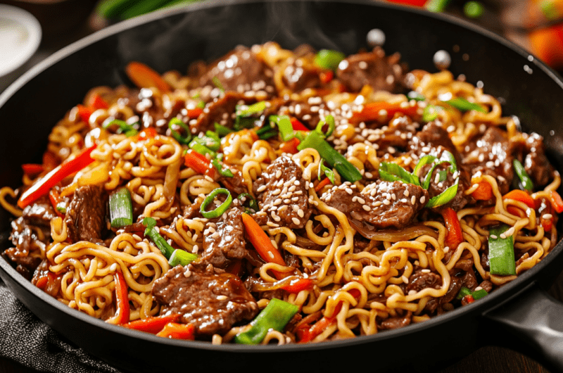 Quick Beef Ramen Stir-Fry