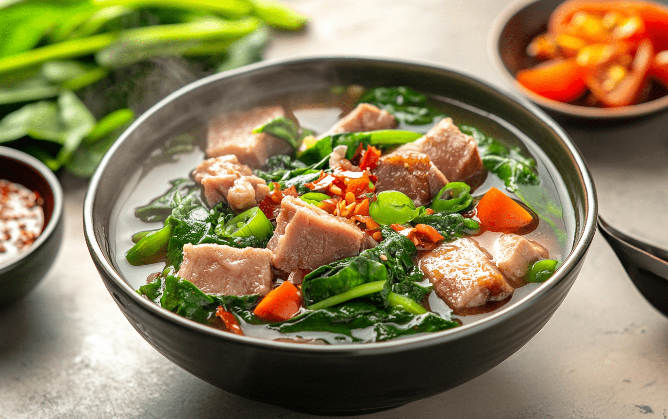 Filipino Sour Pork Soup - SoyRice Kitchen