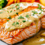Salmon with Herb Mustard Sauce_ done