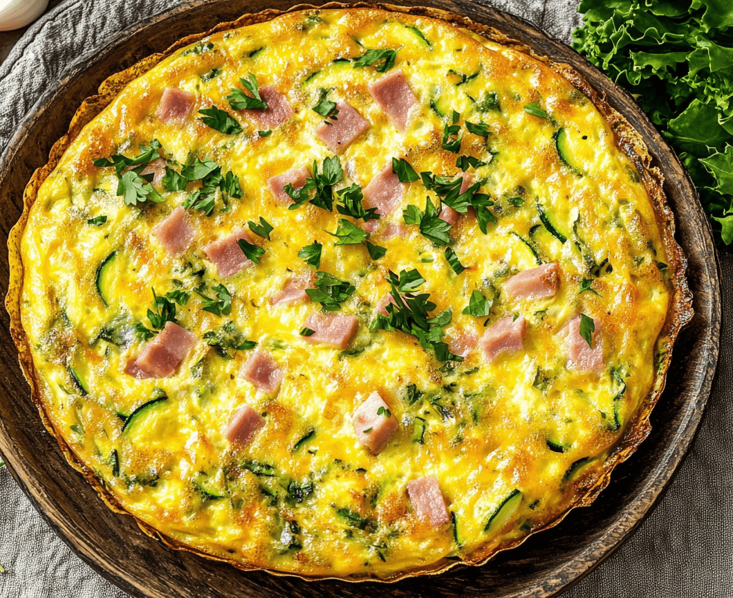 Quick Zucchini and Ham Frittata