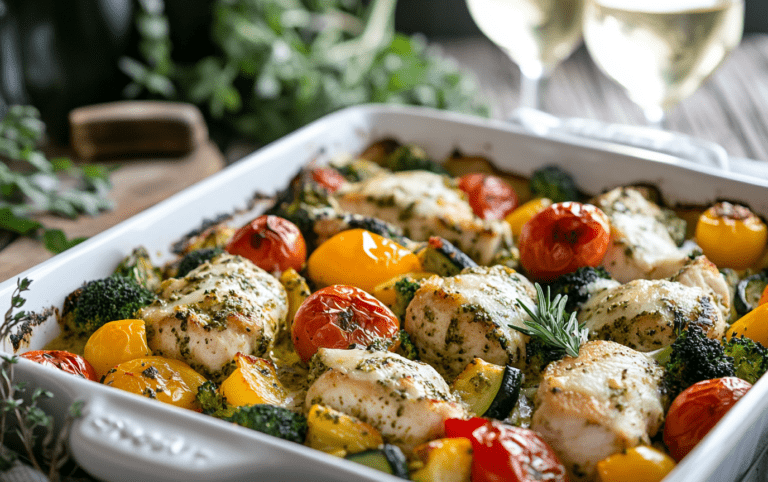 Pesto Chicken and Veggies Bake_done