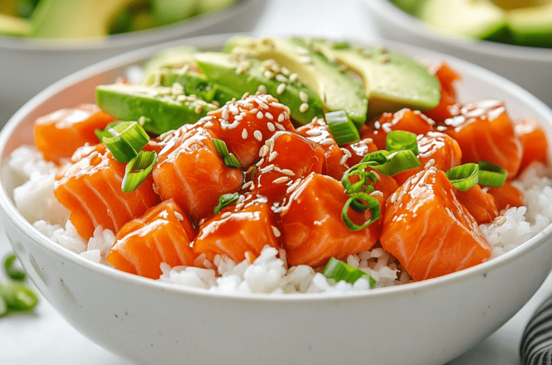 Quick Salmon Poke Bowls