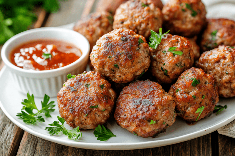 Savory Party Meatballs 3 Savory Party Meatballs