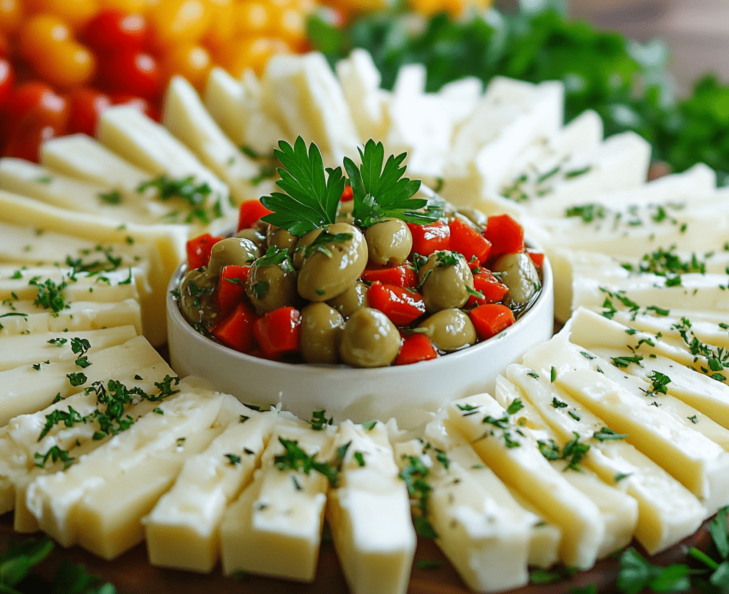 Cheese and Olive Antipasto Ring
