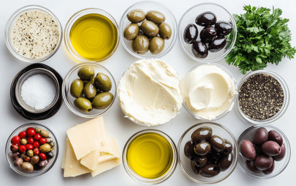 Cheese and Olive Antipasto Ring_ raw