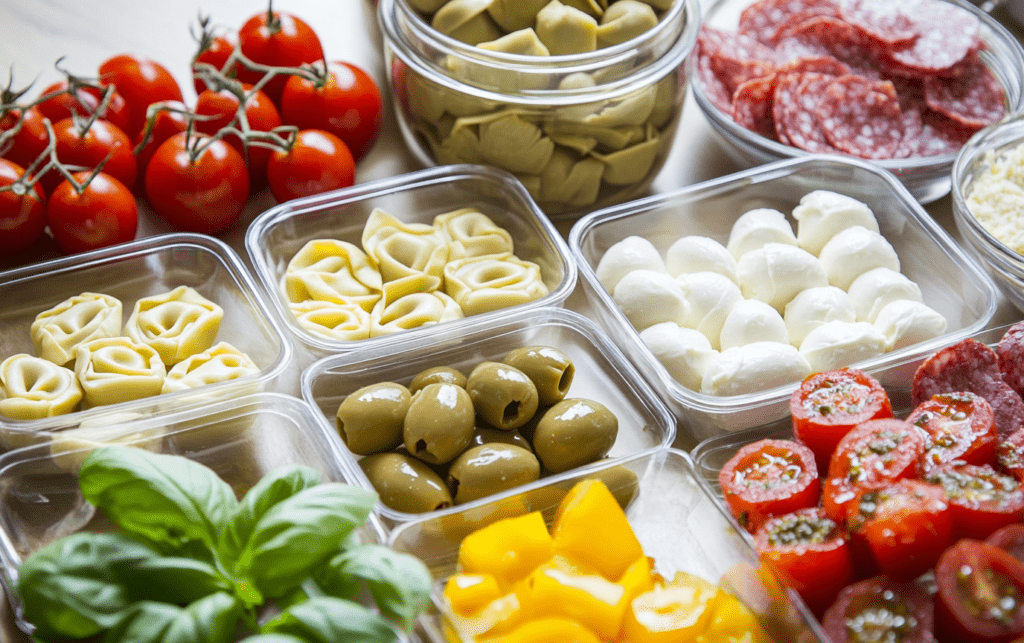 Delightful Party Antipasto Skewers 2 Party Antipasto Skewers_ raw