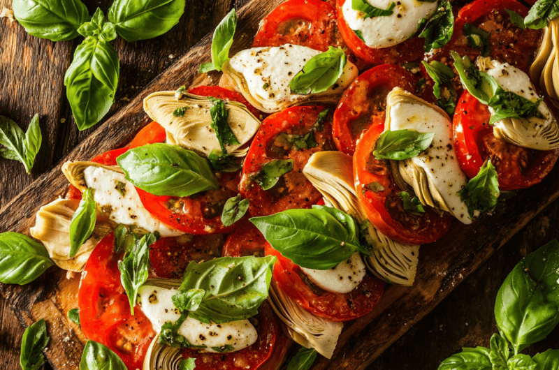 Artichoke Caprese Salad