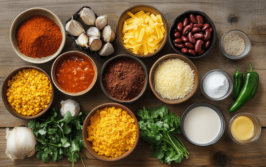 Slow-Cooker Shredded Chicken Chili with Cornbread Toppers_ raw