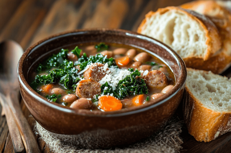 Hearty Slow Cooker Bean and Sausage Soup