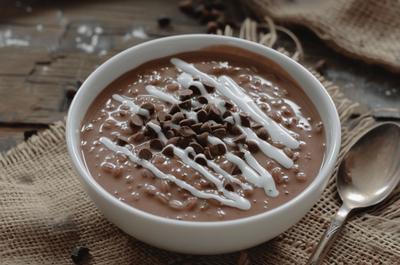 Simple Chocolate Rice Porridge