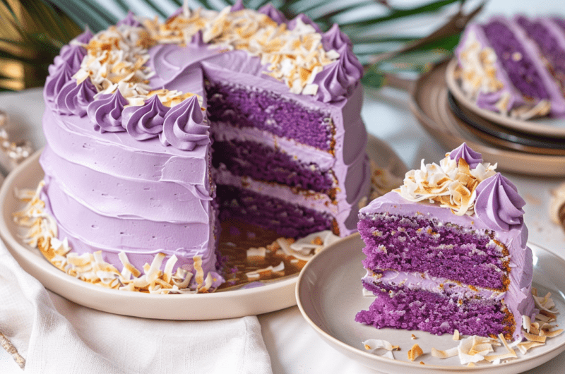 Purple Yam Coconut Cake