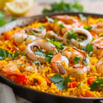 Smoky Paella with Shrimp and Squid
