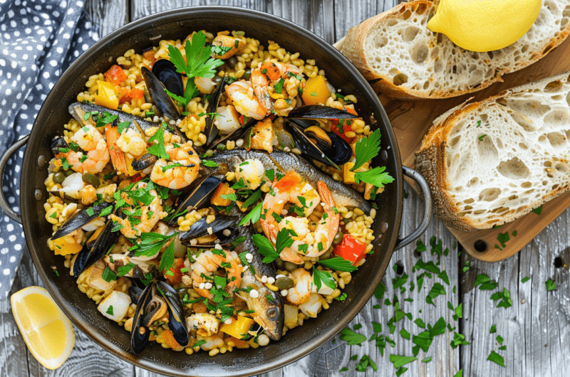 Easy Mediterranean Seafood Fregola 3 Mediterranean Seafood Fregola
