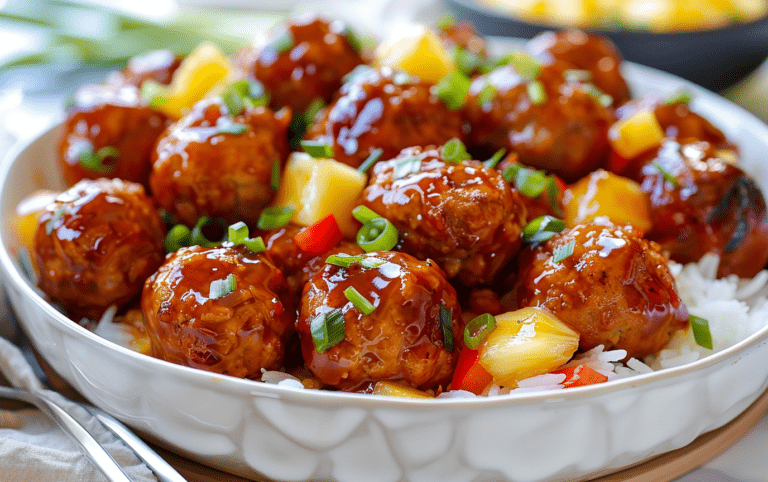 Sweet and Tangy Chicken Meatballs_ done