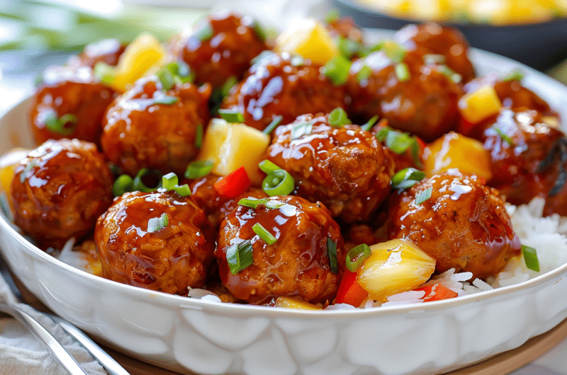 Sweet and Tangy Chicken Meatballs