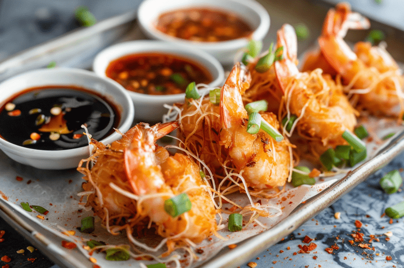 Crispy Noodle-Wrapped Prawns