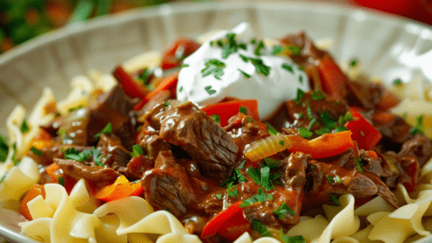uick Beef Goulash with Egg Noodles_done
