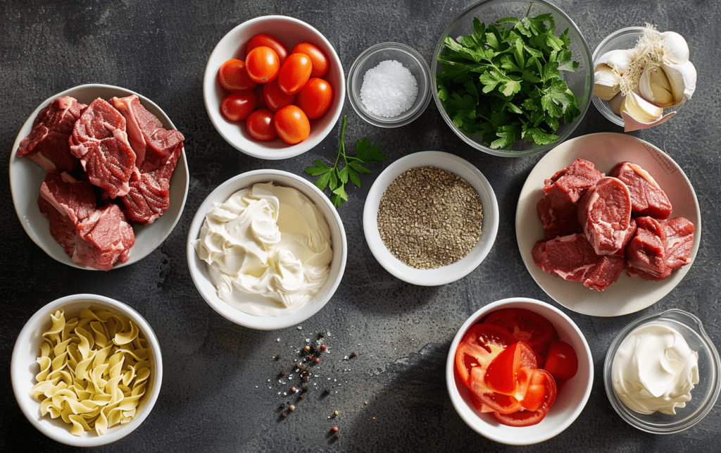 Quick Beef Goulash with Egg Noodles