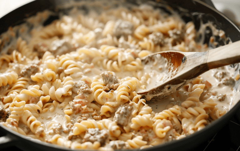 Creamy Beef Pasta Skillet_post 6 Creamy Beef Pasta Skillet_post 6