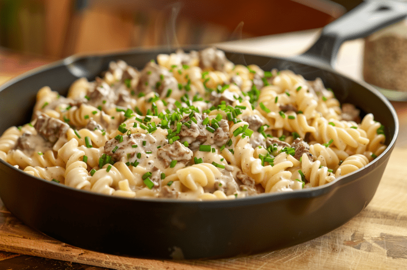Satisfying Creamy Beef Pasta Skillet 3 Creamy Beef Pasta Skillet