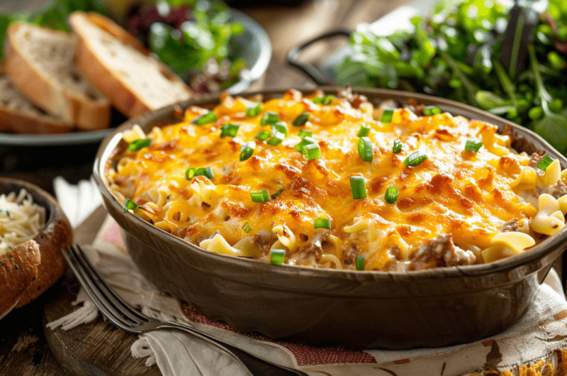 Creamy Beef Noodle Casserole 3 Creamy Beef Noodle Casserole