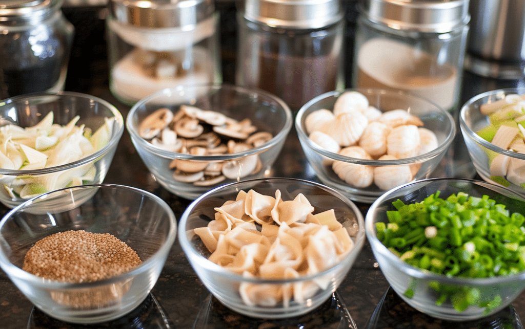 Steamed Chicken and Shrimp Dumplings raw 1