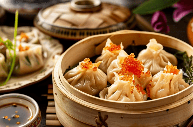 Steamed Chicken and Shrimp Dumplings