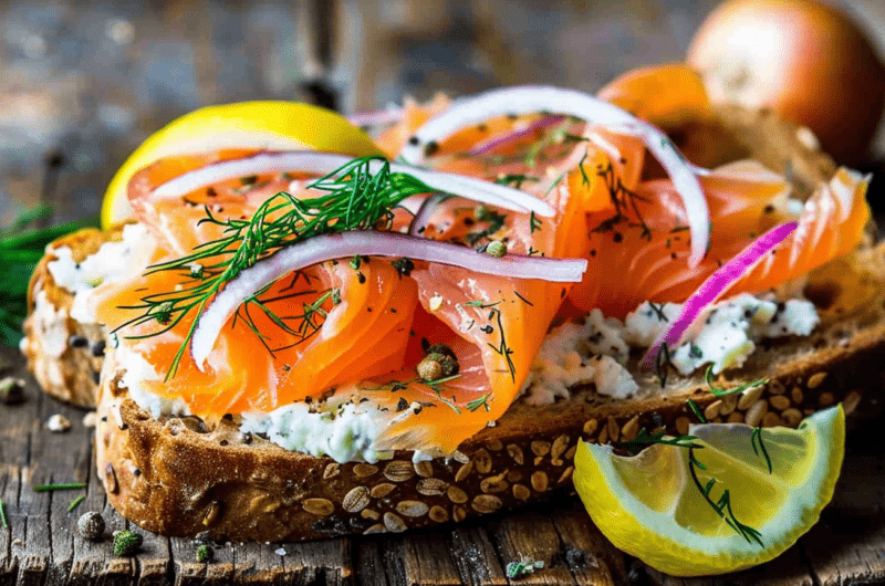 Smoked Salmon Breakfast Toast