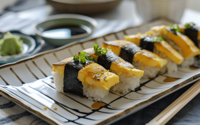 Japanese Egg Tamago Sushi