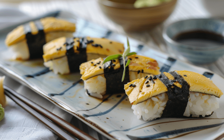 Japanese Egg Tamago Sushi