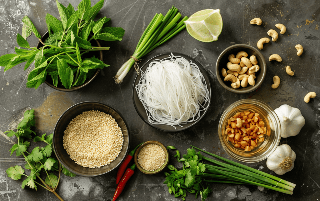 Quick Spicy Peanut Rice Noodles